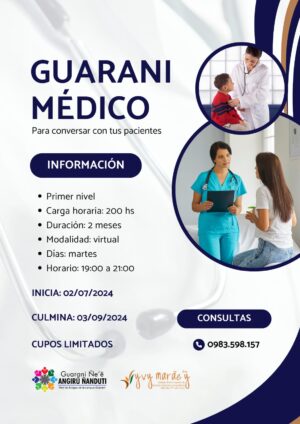 Oñepyrũta: Inician cursos de Guaraní Médico en línea